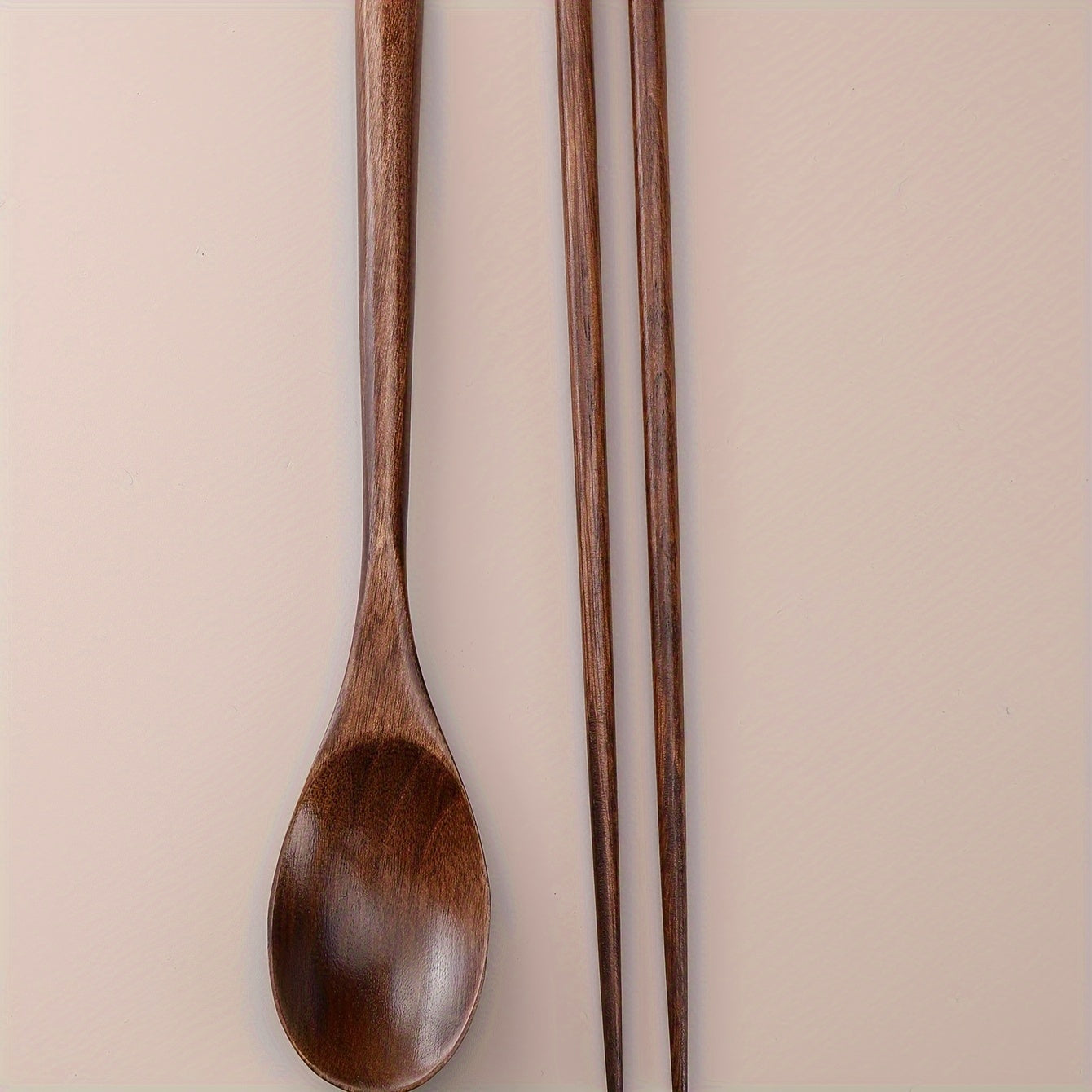 Wooden Spoon and Chopsticks Set for Camping Travel Picnic RV Office Reusable Utensils