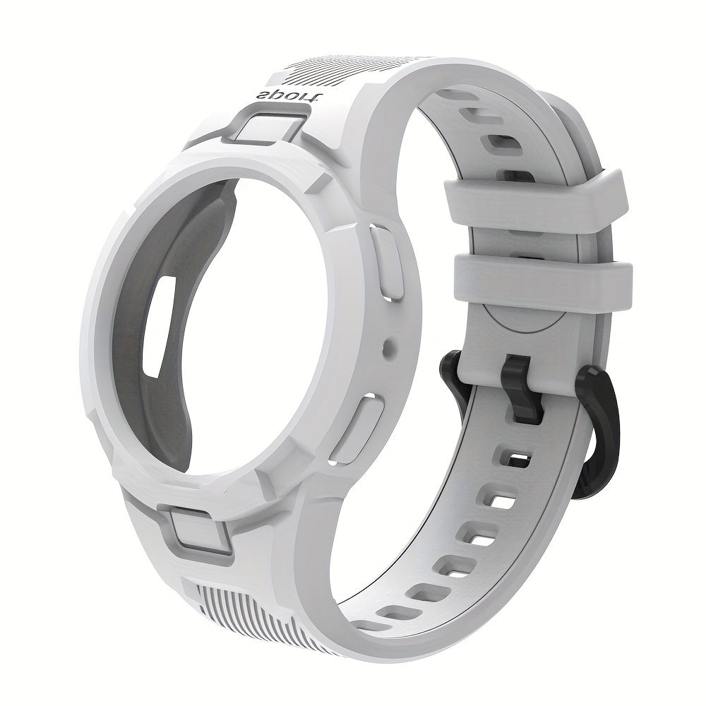 Sports Watch Strap Silicone with Half-Shell Design for Samsung Watch 4/5/6 40mm 44mm