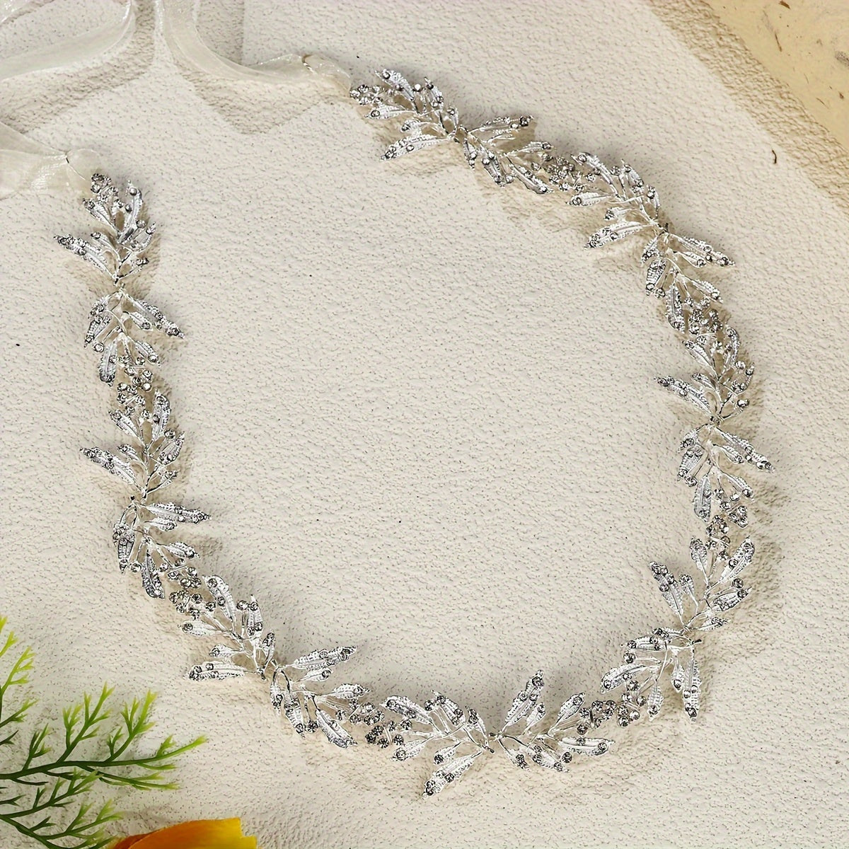 Handmade Leaf Bridal Belt Waist Chain Sash with Rhinestone Embellishments for Wedding Dresses
