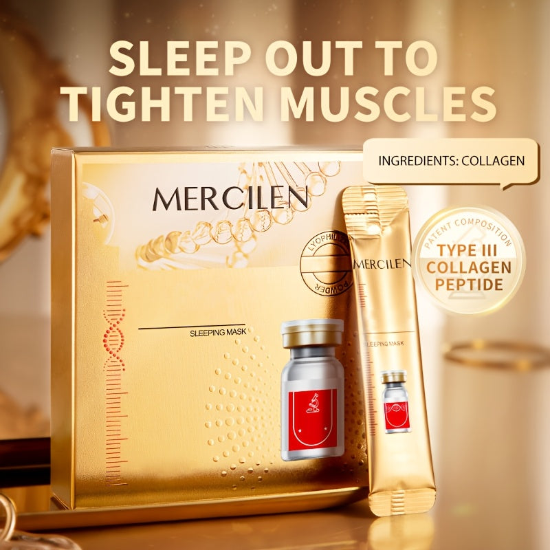 Type 3 Collagen Sleep Mask Gift Set for Firming Hydrating Brightening Skin 20pcs