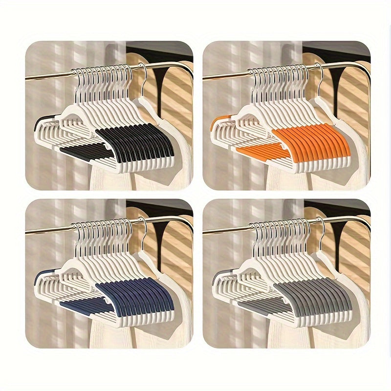 Set of 10 Non-Slip Clothes Hangers Sturdy Durable Coating for Closet and Wardrobe