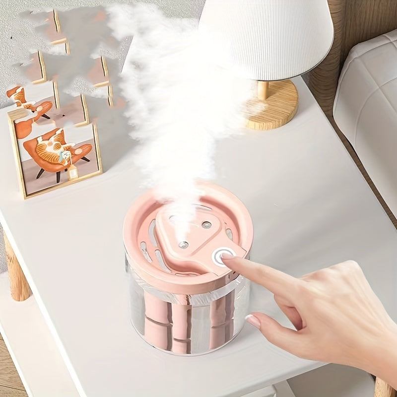 USB-Powered Humidifier with Triple Jet Technology 3-Speed Mist Warm Night Light for Home Office Dorms