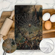 Set of 2 Ultra Plush Kitchen Towels Dewy Spider Web Design 40x60 cm Absorbent