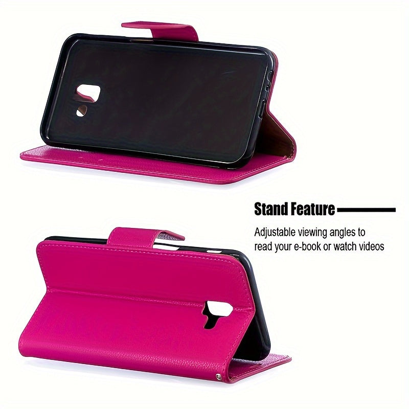 Lychee Pattern Faux Leather Flip Cover Phone Case with Card Slot for Various Models