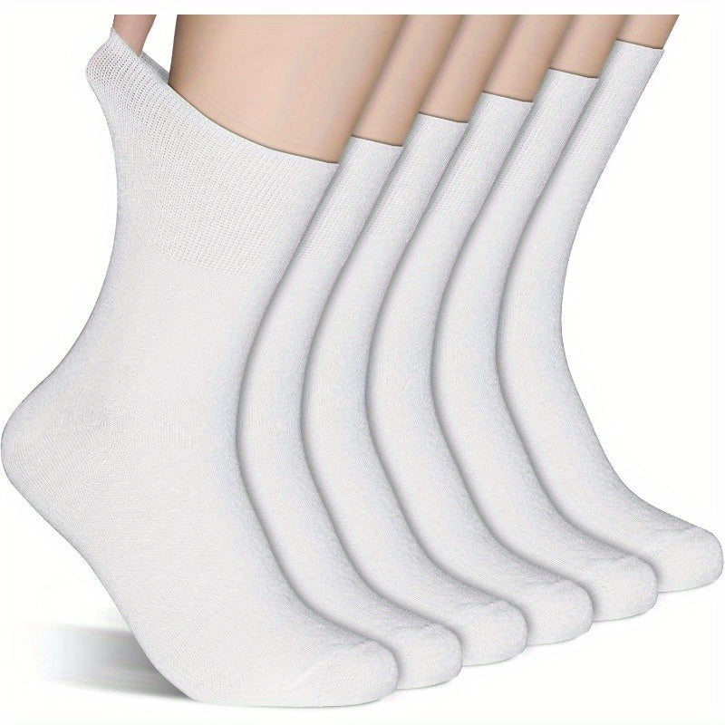 Six Pairs of Diabetic Socks for Men and Women Breathable Non-Binding Cuffs