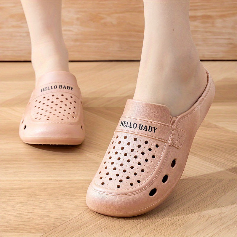 Women's Breathable Openwork Sandals Flat Slip-On Summer Indoor Outdoor