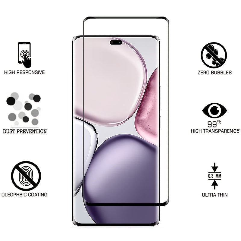 4-in-1 Tempered Glass Screen Protector and Lens Film for Honor X9c 5G Curved HD