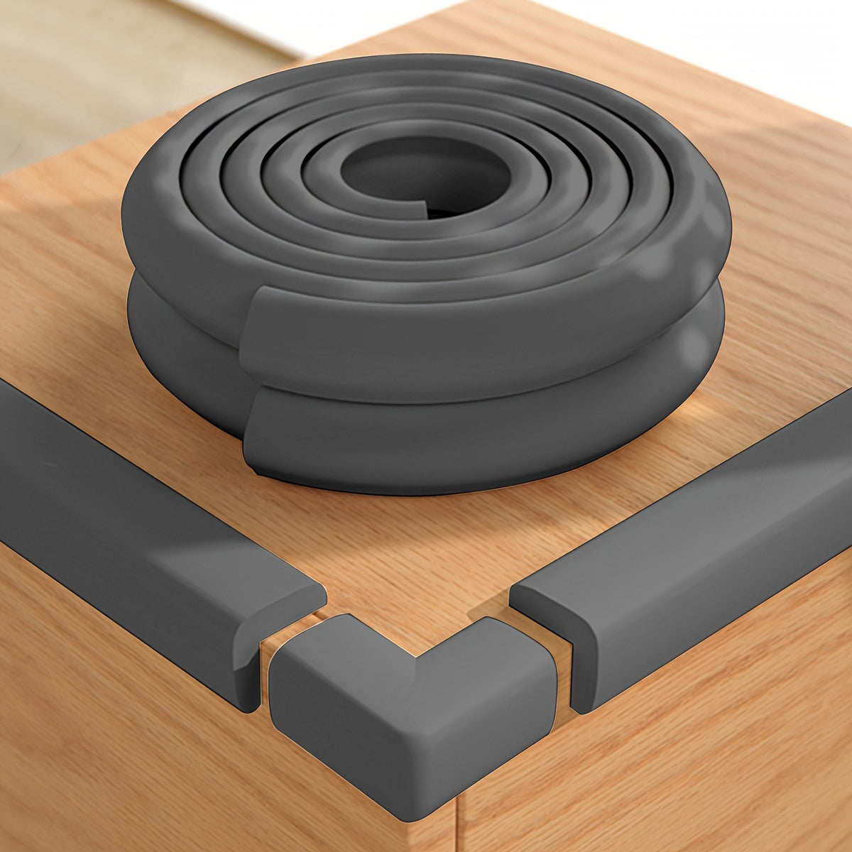 L-Shaped Corner Protector 2M Adhesive Corner Guard for Table Edges and Safety