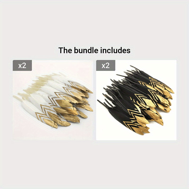 Set of 20 Bohemian Natural Golden Duck Feathers for Crafting Jewelry and Home Decor 11.94-17.78 cm