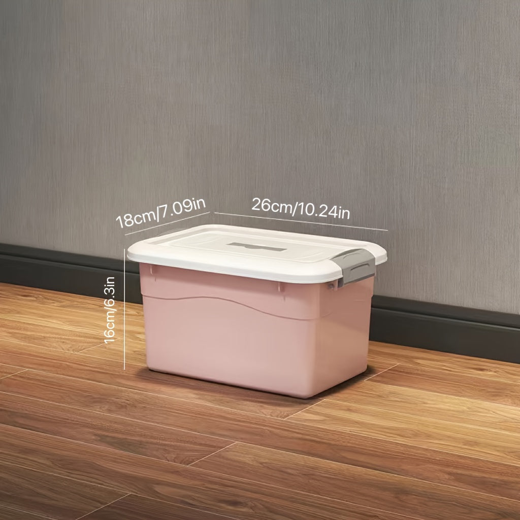 Square Plastic Storage Bins with Lids Waterproof Under-Bed Organizer for Home Car and Office