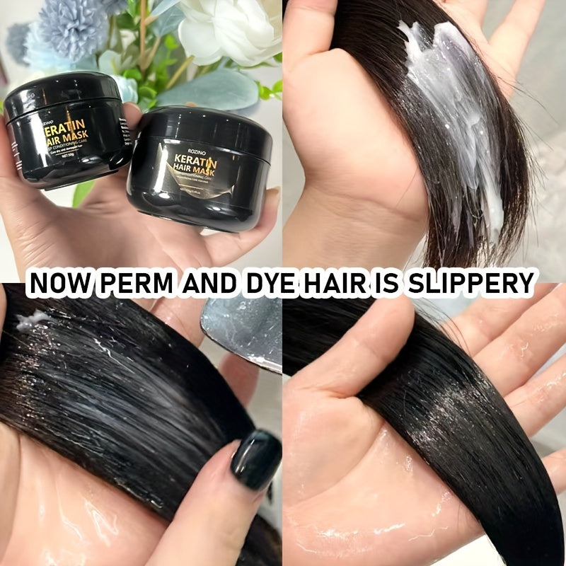 5-Piece Keratin Hair Care Set with Shampoo Conditioner Hair Mask and Essential Oil for Normal Hair