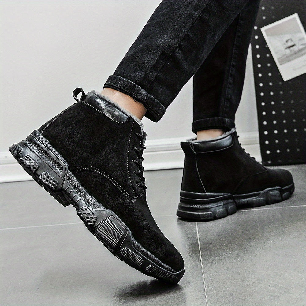 Women's Autumn Winter Leather Boots Waterproof Warm Shoes