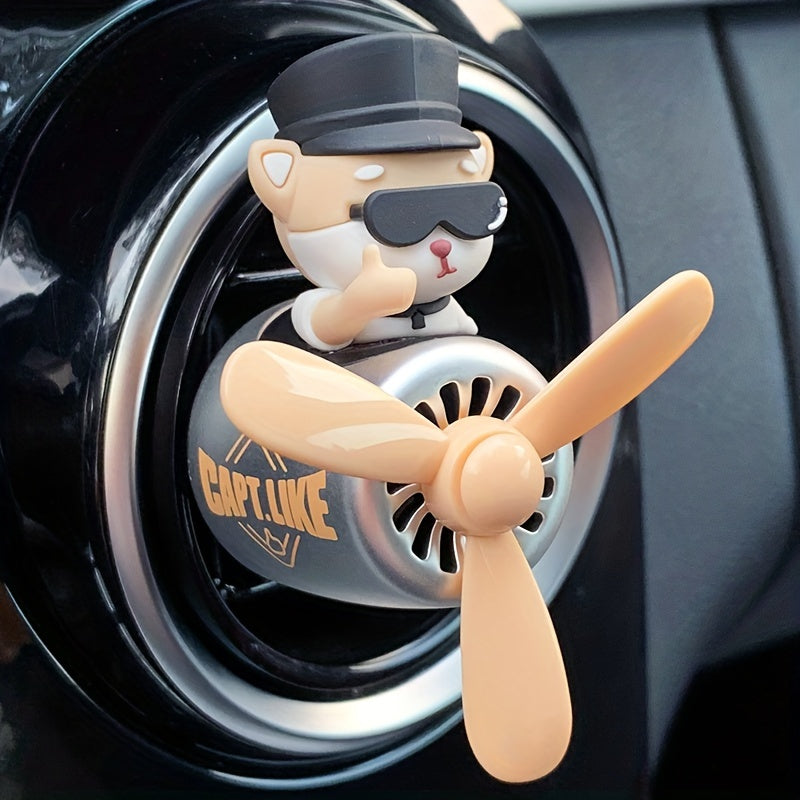 It yuragi uchun avtomobil havo tozalovchi havo ventilatsiya klipi, chiroyli multfilm it, ichki bezak