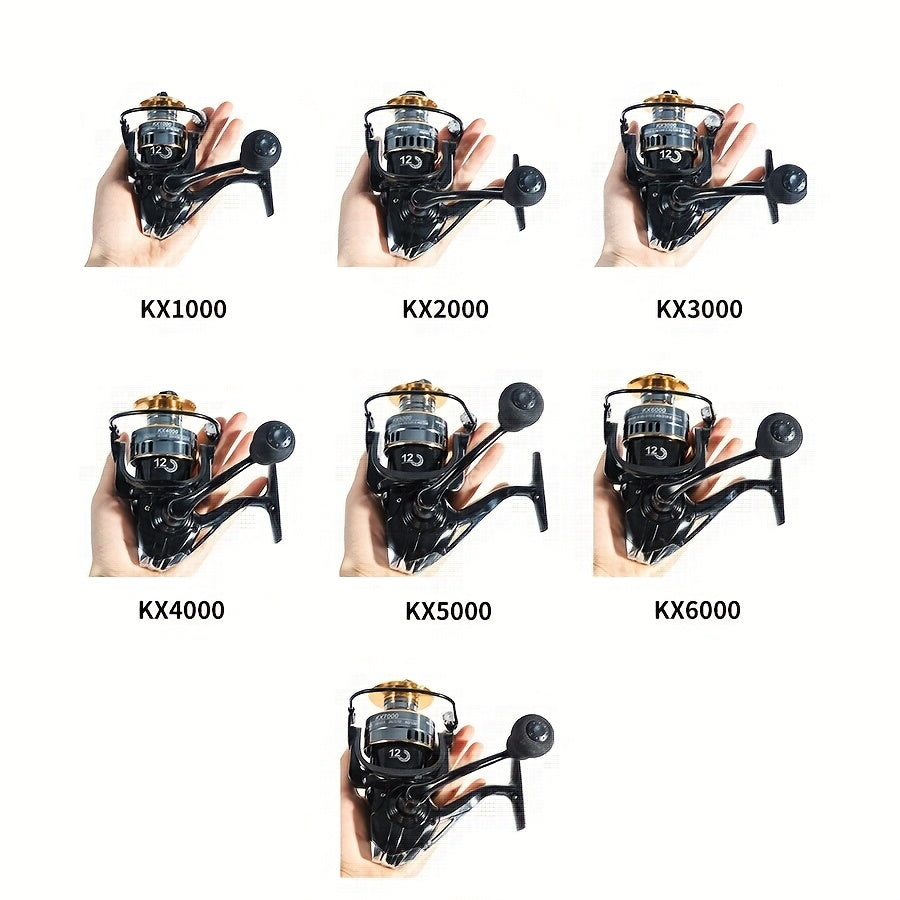 Stainless Steel Fishing Reel for Long-Distance Casting Spinning Ambidextrous Nylon Mixed Color