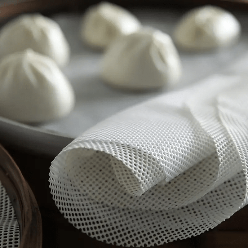 Set of 8 Reusable Silicone Steamer Liners Non-Stick Food Prep Baking Kitchen Tools