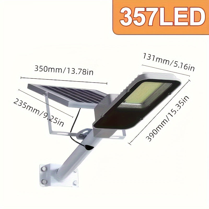 Farola solar de alta potencia con batería de 6000mAh, control remoto, montaje en pared, jardín, exterior