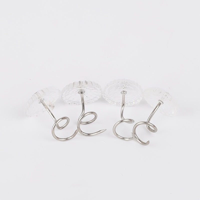Clear Sofa Cushion Retainer Twist Nails Set of 20 or 50 Transparent Anti-Slip Gripper Pins