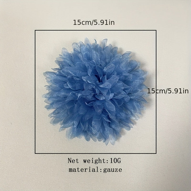 Одна большая ручная брошь-булавка для женщин, элегантная тканевая лацканная булавка с цветочным дизайном, стильный аксессуар для жакетов и платьев - включает 1 штуку
