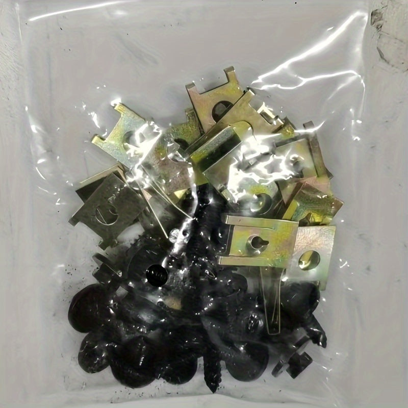 40 шт. металлических гайок, винтов, шайб, зажимов U-образных для защиты двигателя, бампера, охранного щитка