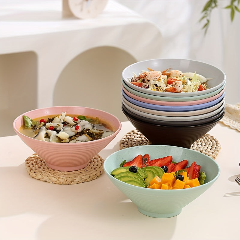 1 yoki 4 ta mustahkam 8 dyuymli Lamian Noodles idishlari to'plami, 35oz sig'im, mikroto'lqinli pech va idish yuvish mashinasida xavfsiz, turli ranglarda makaron, don va atıştırmalıklar uchun ko'p qirrali.