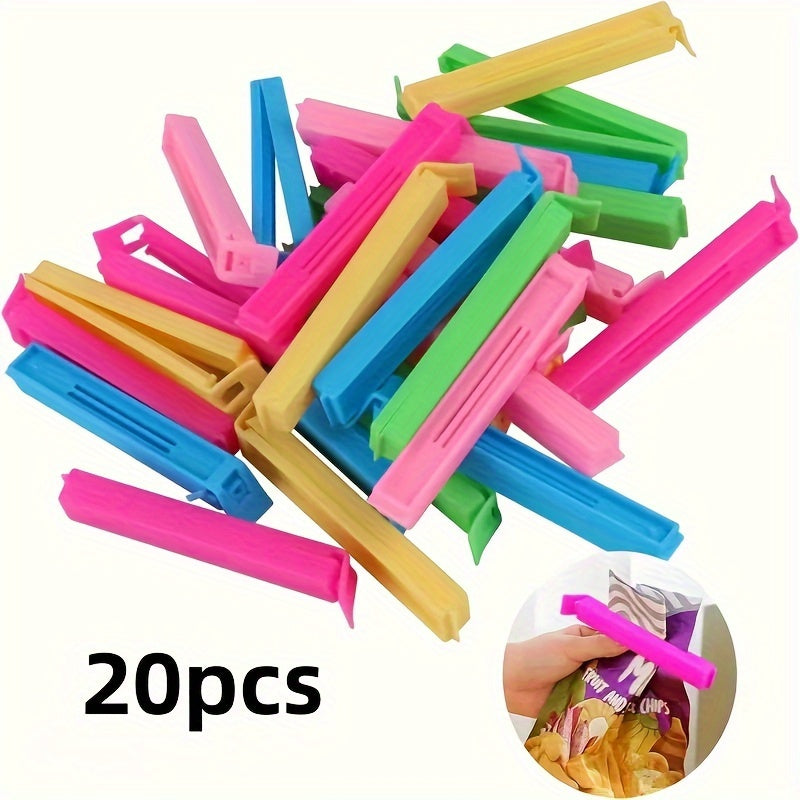 Reusable Plastic Food Bag Clips Set of 10/20/30 Moisture Dust Proof Kitchen Storage Accessories