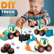 Educational Building Toy Kit for Ages 3-6 with Detachable Excavator and Screwdriver