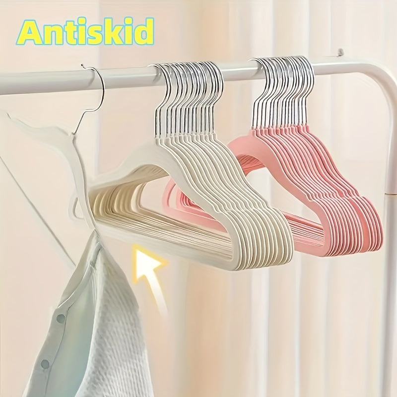 Children's Plastic Hangers Set 20-30 Pieces Notched Closet Organizer for Baby Clothes
