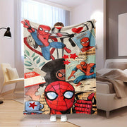 Cartoon Spider Plush Blanket for All Seasons High-Quality Polyester Cozy Bed Sofa Travel Camping
