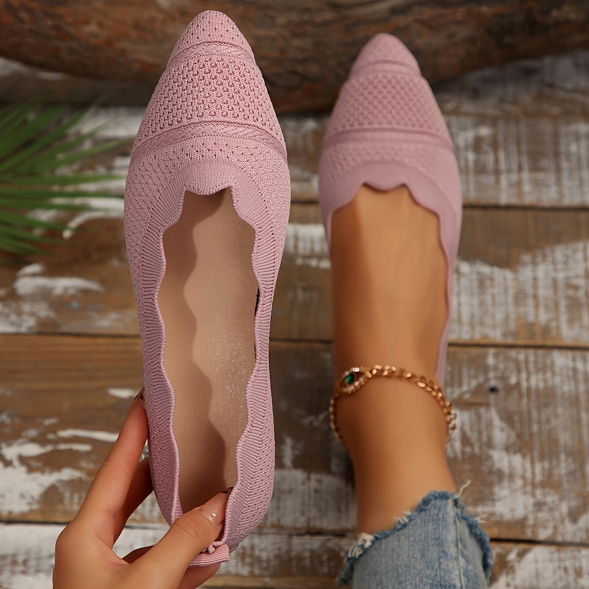 Women's Vintage Ballet Flats Breathable Fabric Comfortable Stylish