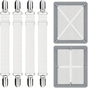 Set of 2 Non-slip Bed Sheet Clips Adjustable Fixers for Bed Sheets