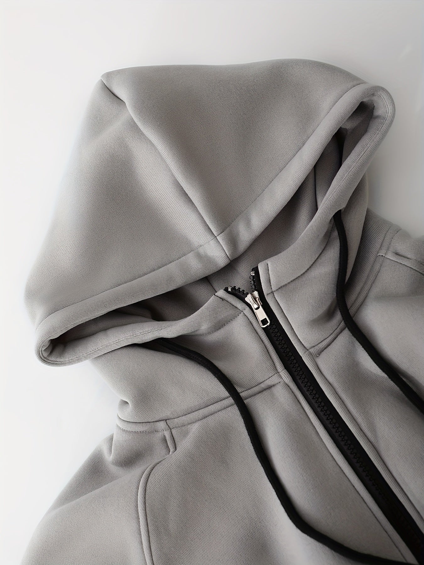 Conjunto de sudadera y jogger de color block para hombre talla grande de poliéster, casual para otoño e invierno