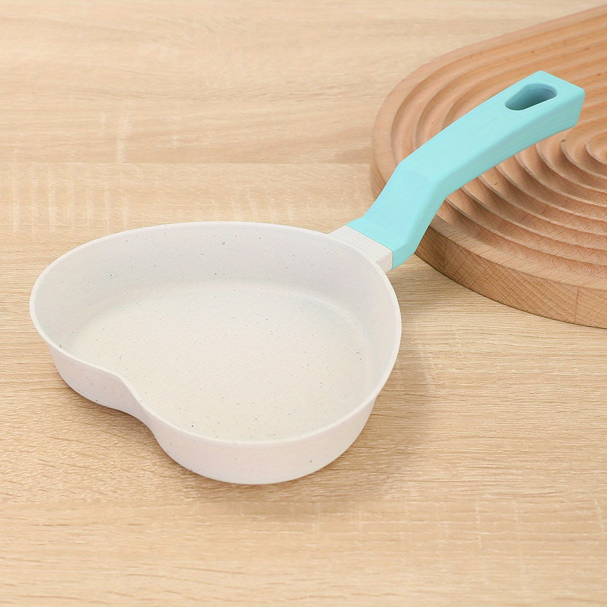 Sartén para huevos con forma de corazón, antiadherente, recubierta de piedra, de aluminio para tortillas, panqueques, hamburguesas