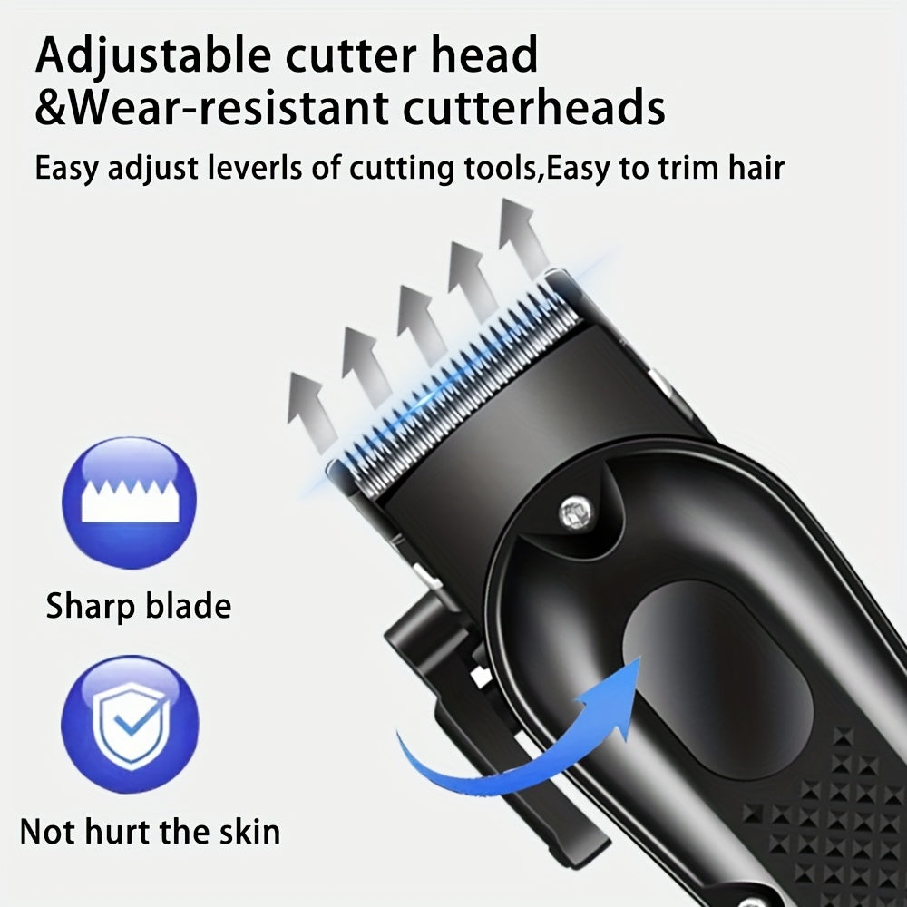 4pc Men's Grooming Kit with USB Rechargeable Hair Clipper Electric Shaver Trimmer Beard Nose Styling Tool