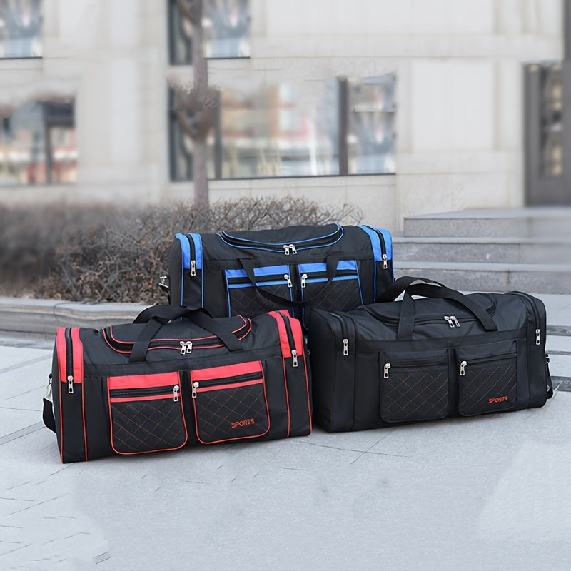 Men's Nylon Travel Bag with Multiple Pockets for Clothes Storage