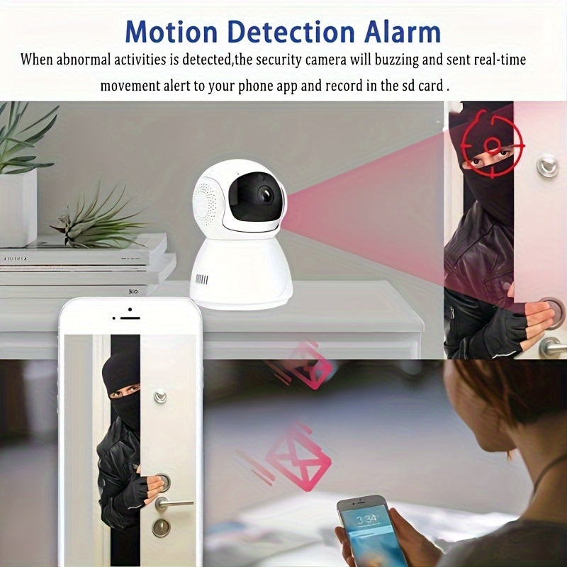 Wireless Home Security Camera 2.4G 5G WiFi HD Night Vision Motion Detection Two Way Audio