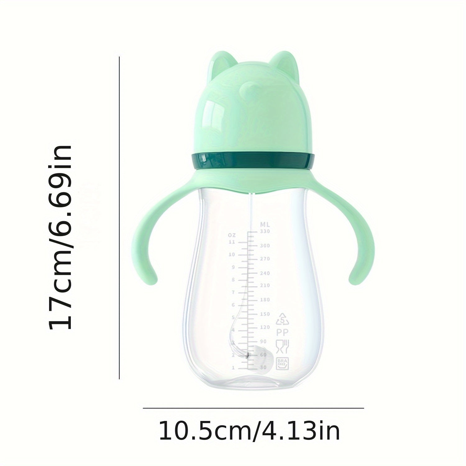 240ml BPA-Free Shatterproof Baby Feeding Bottle Made of PP with High Temperature Resistance