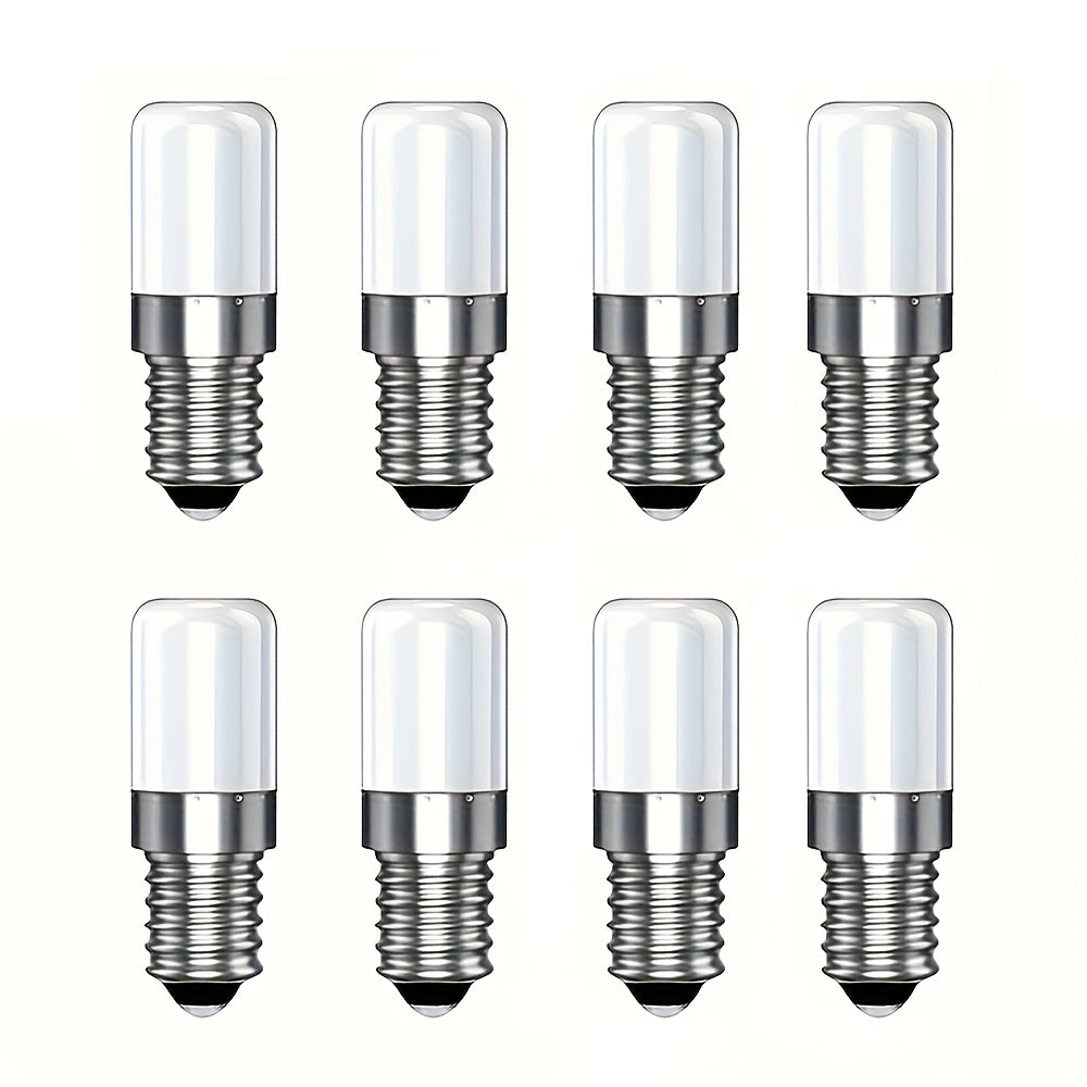 8-Pack 2W E12 LED Bulbs for Microwave Oven Refrigerator Appliance Lighting Compact Durable PE Material
