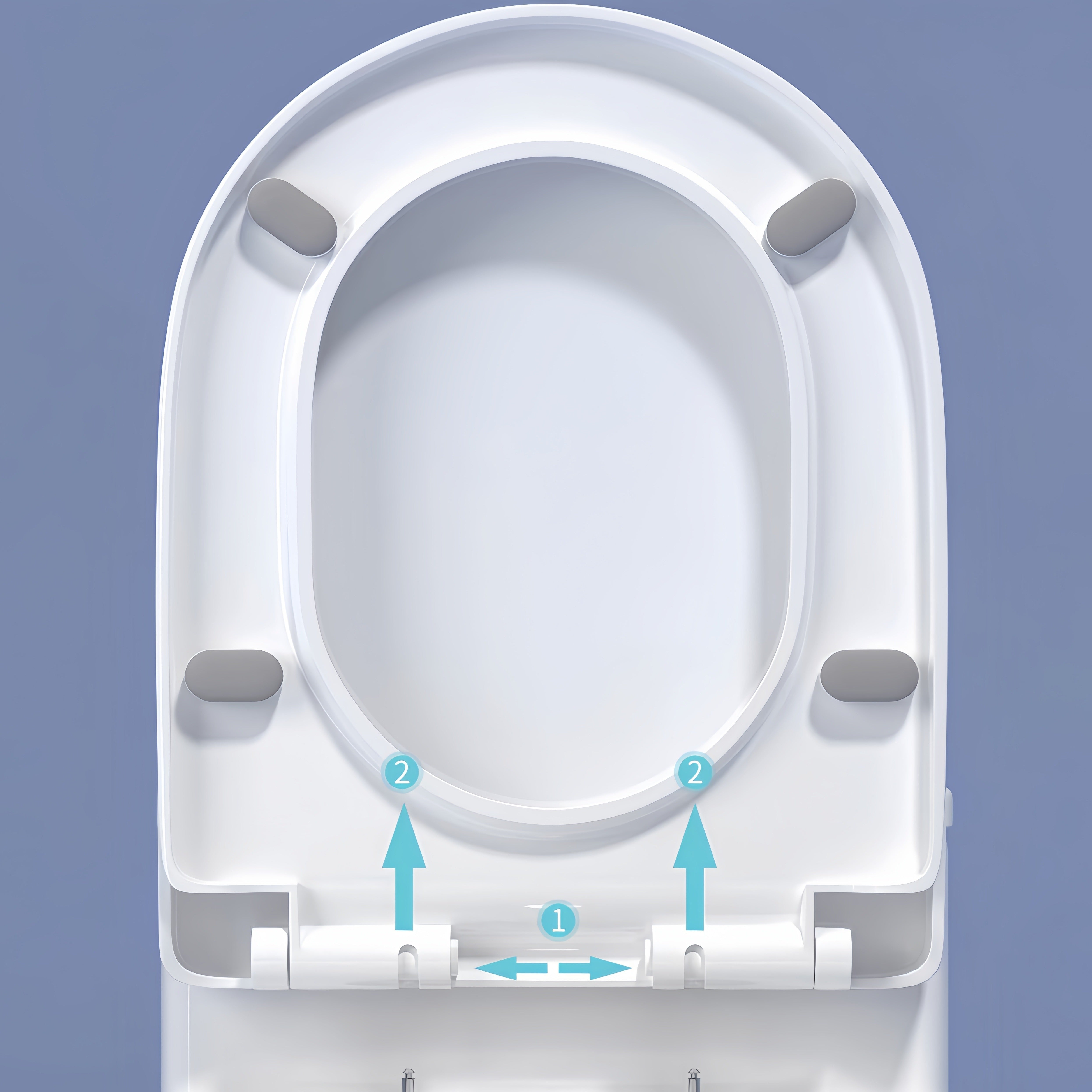 Universal Medium U-Shaped Toilet Seat with Vintage Design Comfort-Height Elongated Plastic