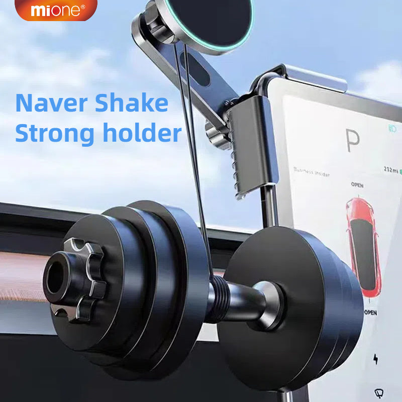 Magnetic Car Phone Holder ABS Silicone Dashboard Mount 360° Rotation