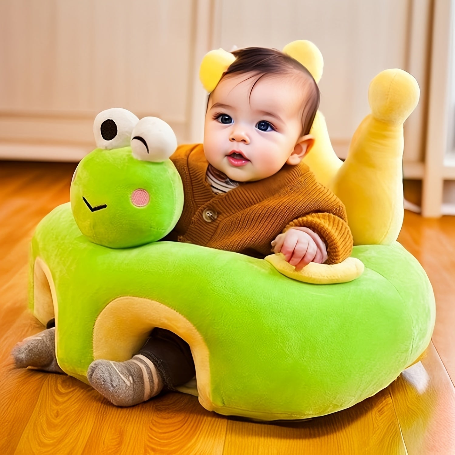 Kids Sofa Cover Animal Shape Floor Seat Lounger for Support and Comfort