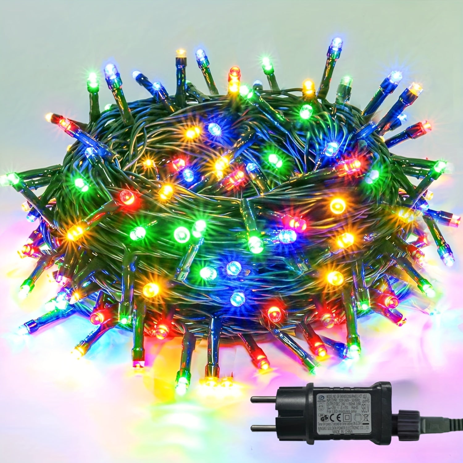 Multi-Color LED String Lights for Indoor Outdoor Decorations 8 Modes Timer
