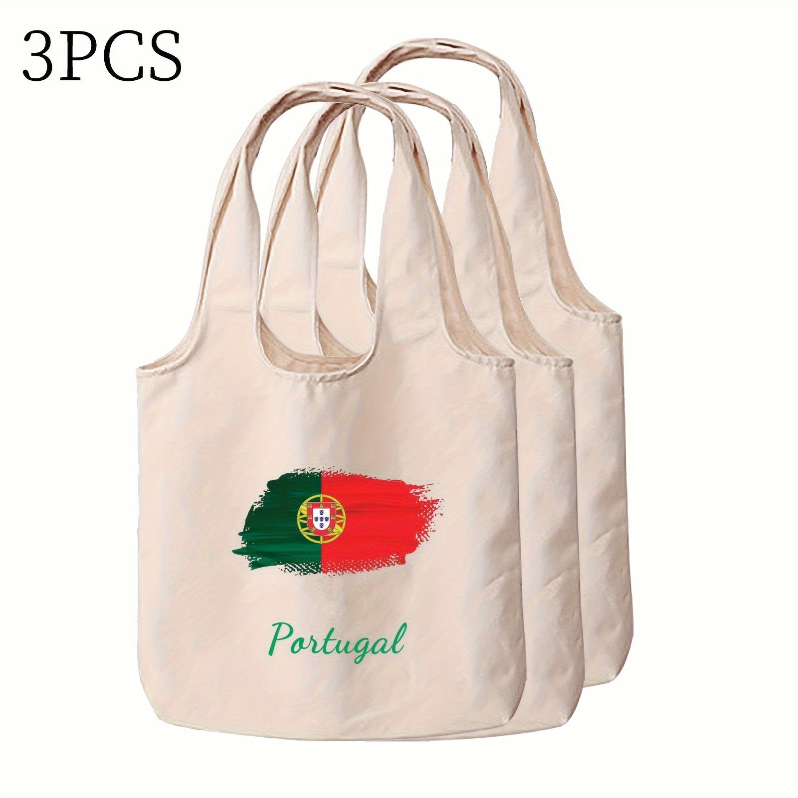 Double-Sided Print Canvas Tote Bag Durable Stylish Large Everyday Use