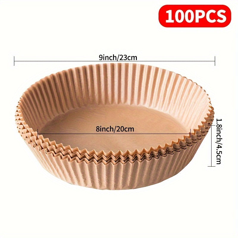 Dual-Sided Silicone Air Fryer Paper Plate Oil-Proof Nonstick Baking Dish for French Fries