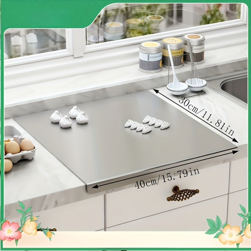 Stainless Steel Chopping Board 304 Grade Mold-Resistant Kitchen Cutting Board