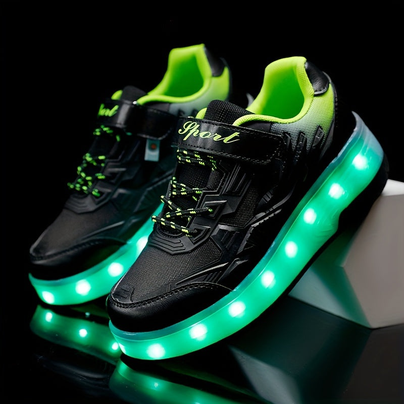 Patines de malla para niños con ruedas que iluminan, características retráctiles, para todas las estaciones