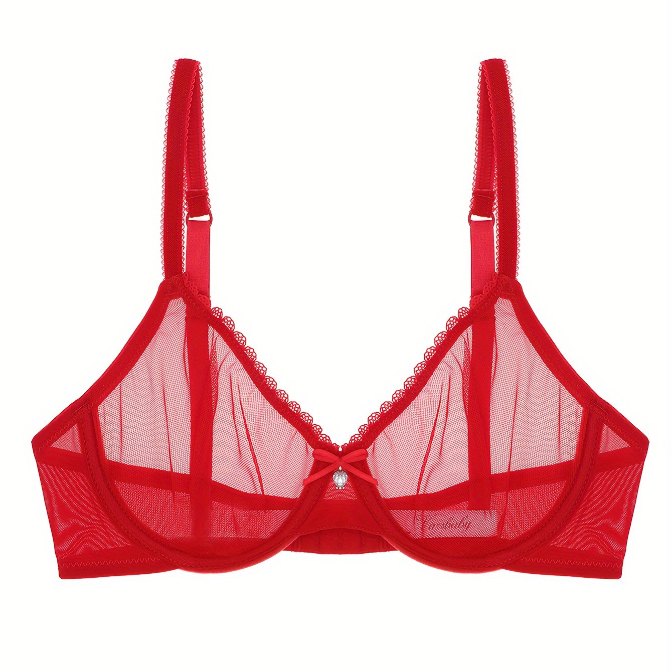 Lencería de boda talla grande, sujetador con aros y encaje sexy