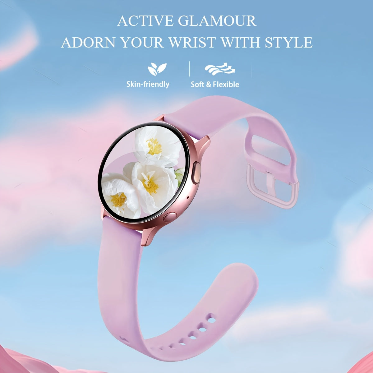 Klassik bir rangli silikon soat to'plami, turli Samsung Galaxy Watch modellari, jumladan Active 2, Watch 5 Pro va Watch 6 Classic bilan mos keladigan qora kamar bilan. 20mm yumshoqni o'z ichiga oladi.