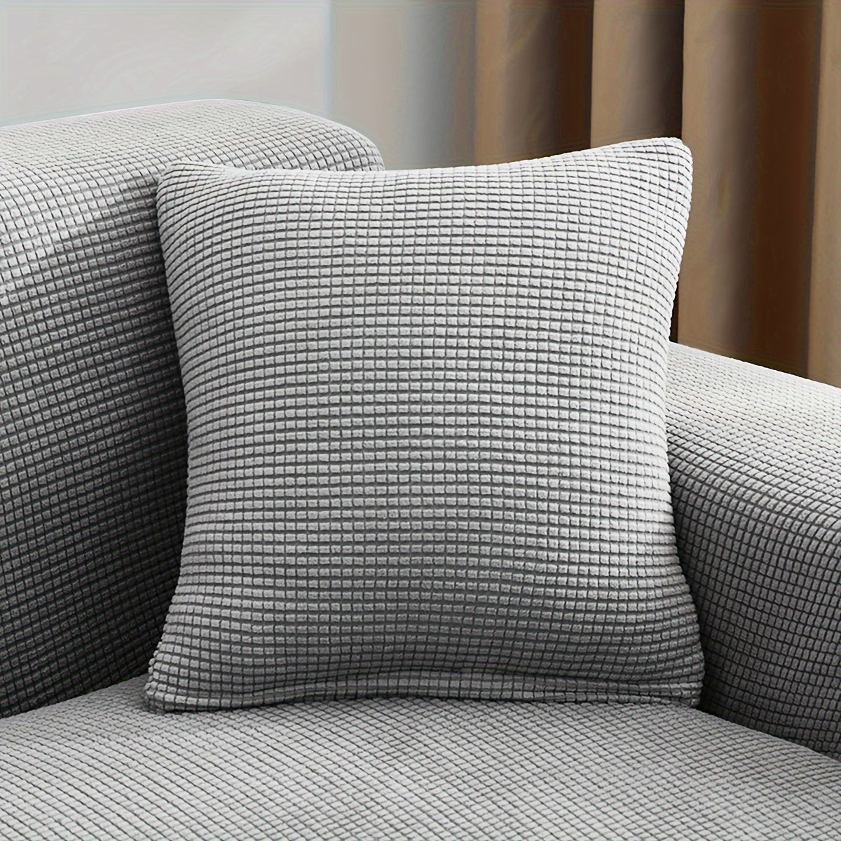 Чехол на подушку из полярного флиса с жаккардовым узором, пылезащитный и устойчивый к царапинам от кошек для декора гостиной и спальни