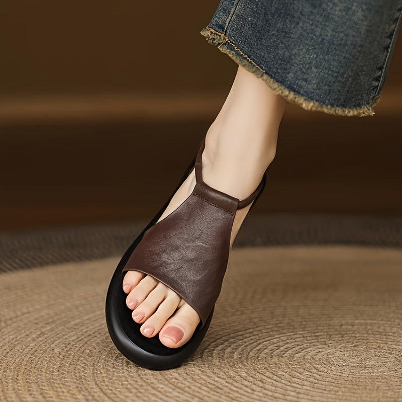 Women's Flat Bottom Fish Mouth Sandals Breathable Summer Open Toe Black