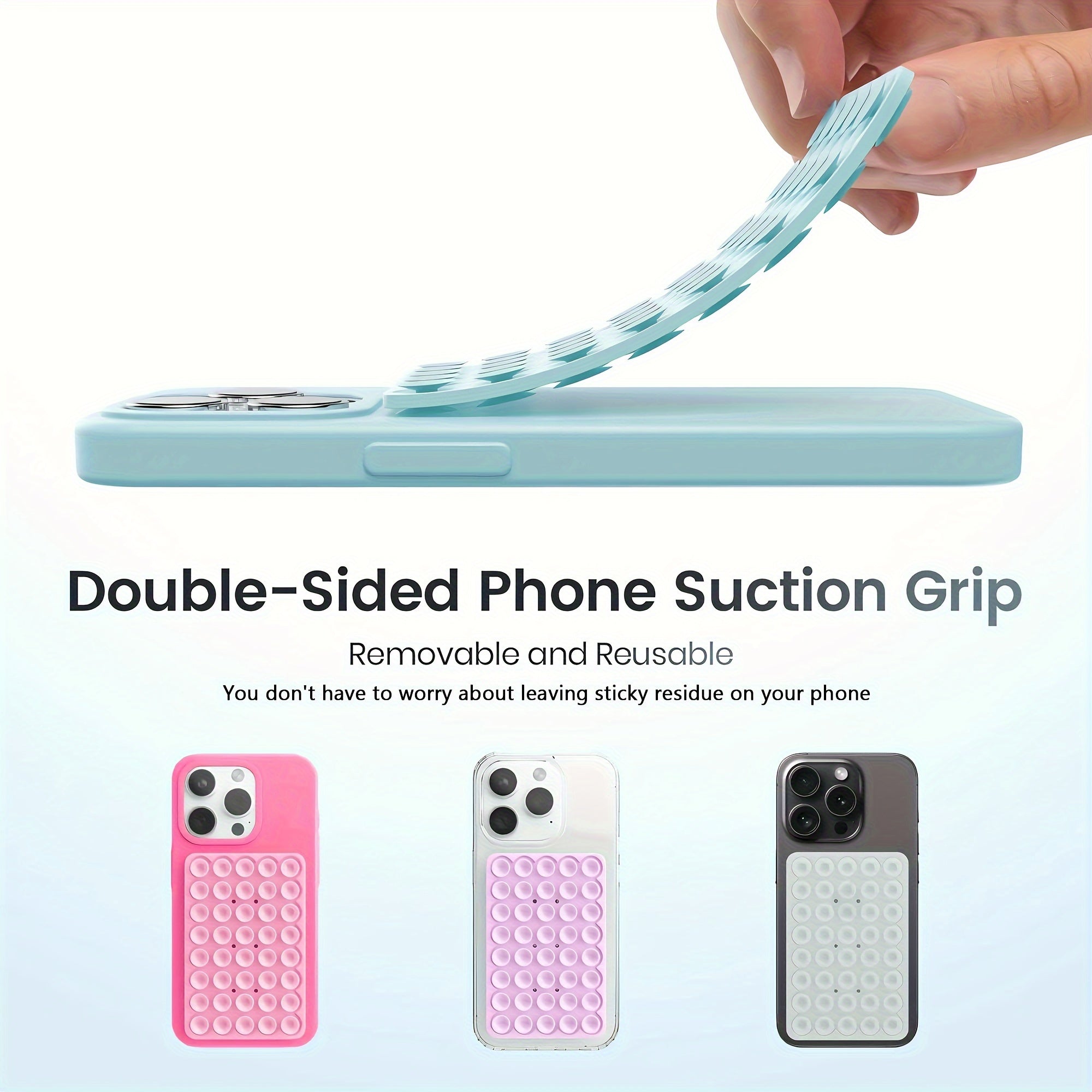 Pink Silicone Suction Cup Phone Mount for Hands-Free Selfies and Videos